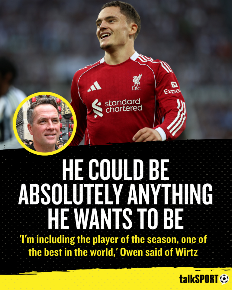 Tiền đạo của Reds cũ Owen không nghi ngờ gì rằng Wirtz sẽ sống theo sự cường điệu